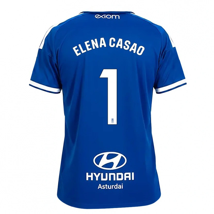 Danxen Mænd Elena Casao López #1 Mediumblå Hvid Hjemmebane Spillertrøjer 2026/27 Trøje T-Shirt