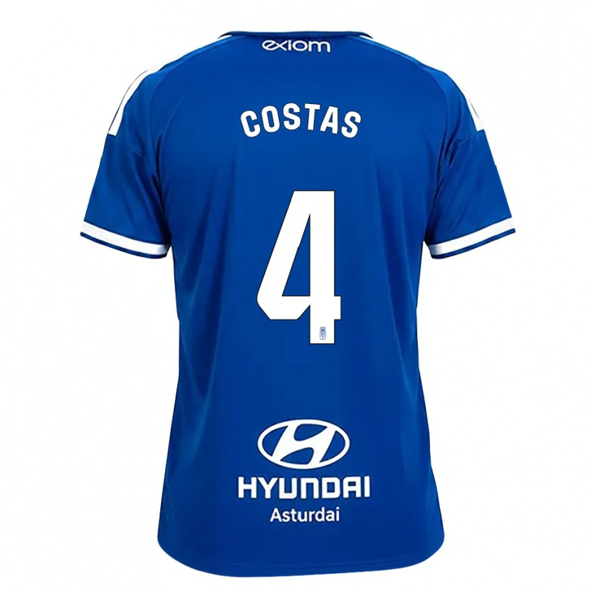 Danxen Mænd David Costas #4 Mediumblå Hvid Hjemmebane Spillertrøjer 2026/27 Trøje T-Shirt