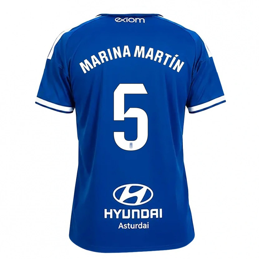 Danxen Mænd Marina Martín #5 Mediumblå Hvid Hjemmebane Spillertrøjer 2026/27 Trøje T-Shirt