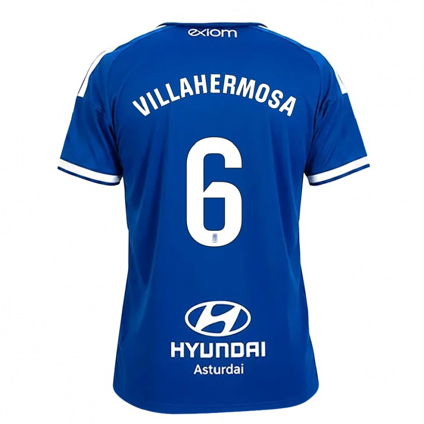 Danxen Mænd Dani Villahermosa #6 Mediumblå Hvid Hjemmebane Spillertrøjer 2026/27 Trøje T-Shirt