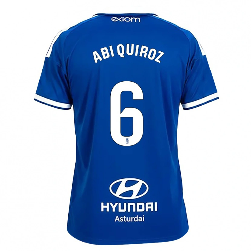 Danxen Mænd Abi Quiroz #6 Mediumblå Hvid Hjemmebane Spillertrøjer 2026/27 Trøje T-Shirt
