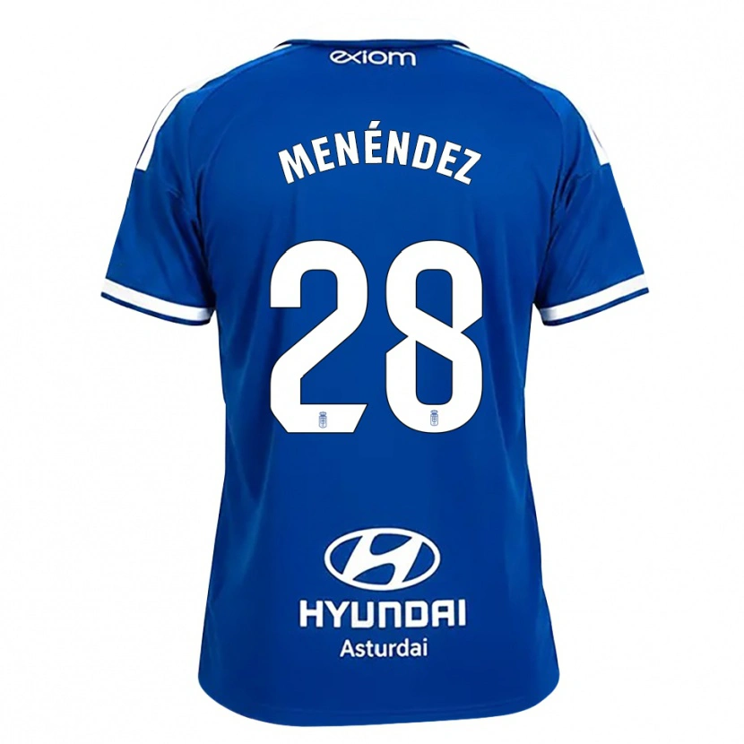 Danxen Mænd Diego Menéndez #28 Mediumblå Hvid Hjemmebane Spillertrøjer 2026/27 Trøje T-Shirt