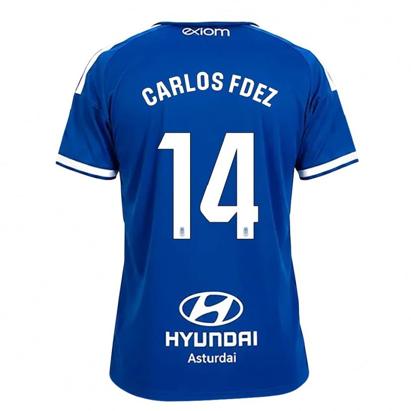 Danxen Mænd Carlos Fernández #14 Mediumblå Hvid Hjemmebane Spillertrøjer 2026/27 Trøje T-Shirt