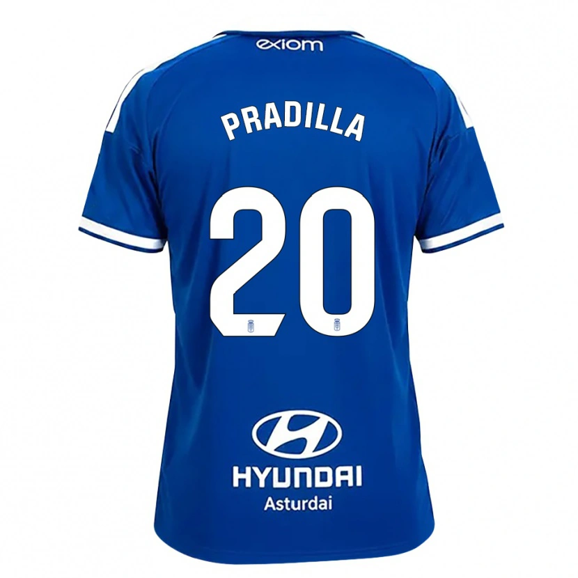 Danxen Mænd Elena Pradilla Aranda #20 Mediumblå Hvid Hjemmebane Spillertrøjer 2026/27 Trøje T-Shirt