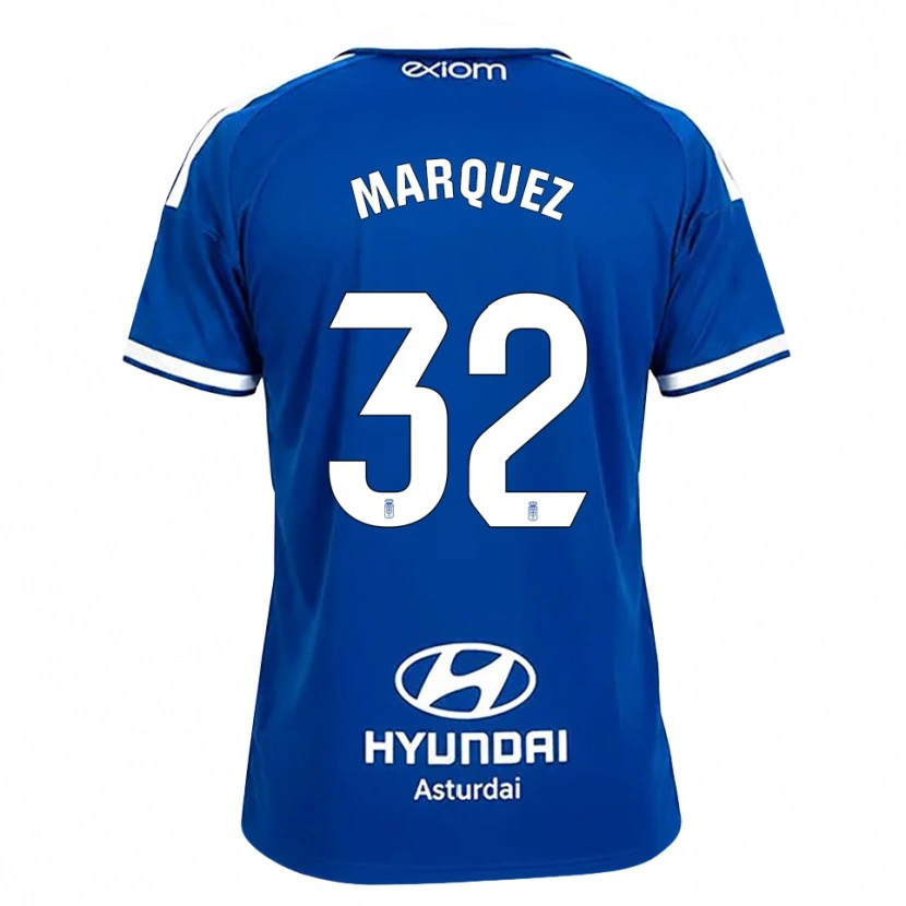 Danxen Mænd Gerard Marquez #32 Mediumblå Hvid Hjemmebane Spillertrøjer 2026/27 Trøje T-Shirt