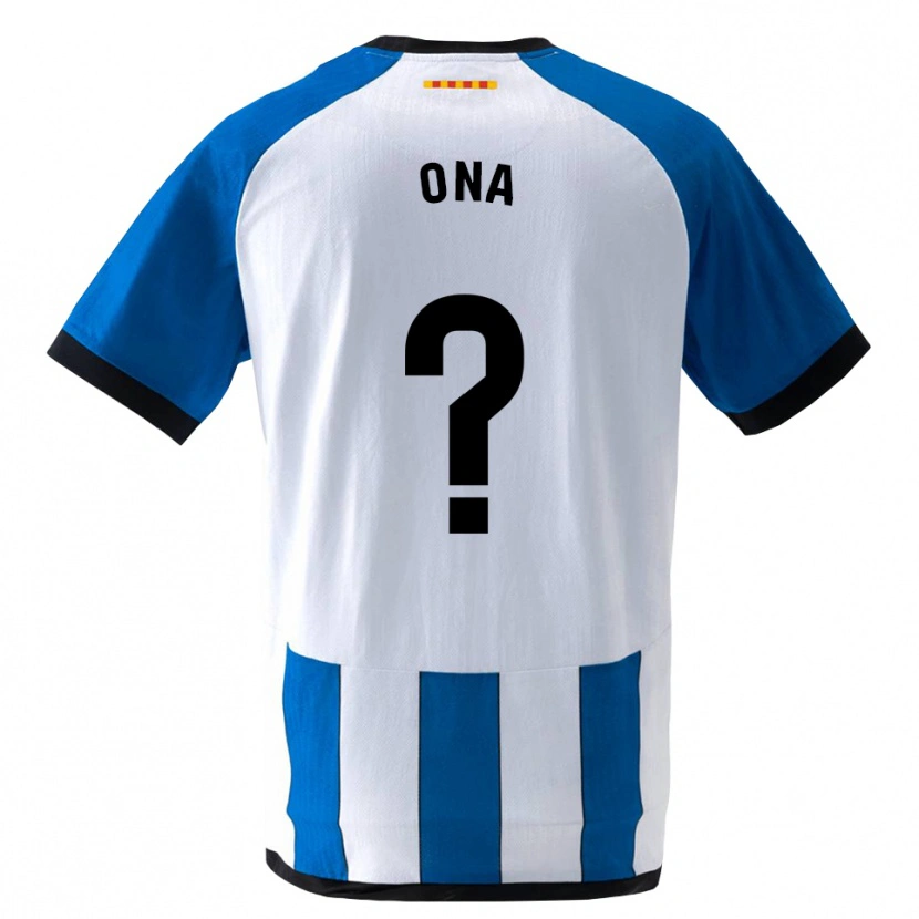 Danxen Mænd Ona Baradad Rius #0 Kongeblå Hvid Hjemmebane Spillertrøjer 2026/27 Trøje T-Shirt