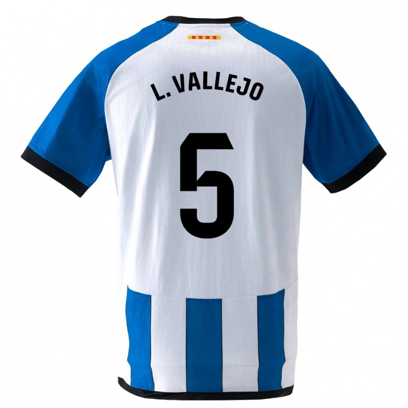 Danxen Mænd Lucía Vallejo Blázquez #5 Kongeblå Hvid Hjemmebane Spillertrøjer 2026/27 Trøje T-Shirt