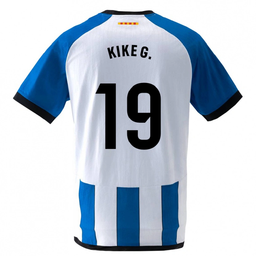 Danxen Mænd Kike García #19 Kongeblå Hvid Hjemmebane Spillertrøjer 2026/27 Trøje T-Shirt