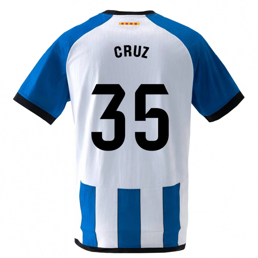Danxen Mænd Denis Cruz #35 Kongeblå Hvid Hjemmebane Spillertrøjer 2026/27 Trøje T-Shirt