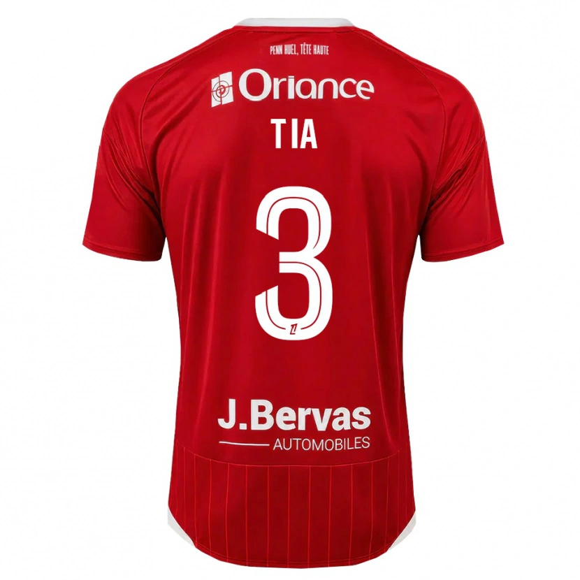 Danxen Mænd Davy Tia #3 Hvid Rød Hjemmebane Spillertrøjer 2026/27 Trøje T-Shirt