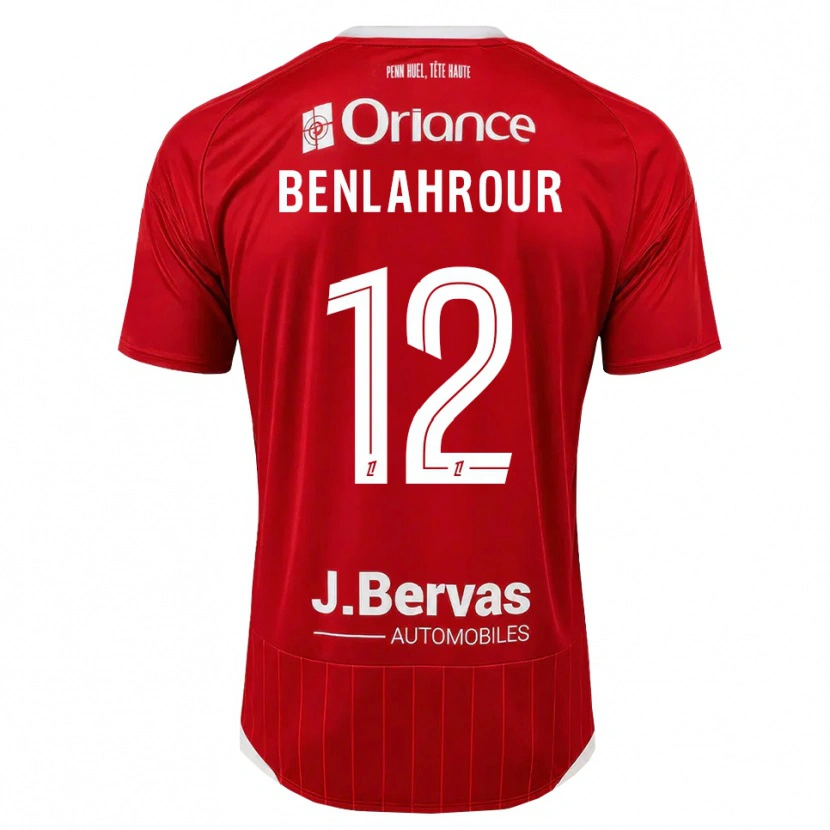 Danxen Mænd Ilyes Benlahrour #12 Hvid Rød Hjemmebane Spillertrøjer 2026/27 Trøje T-Shirt