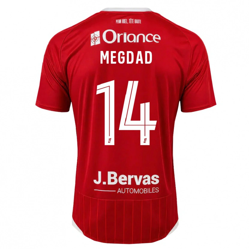 Danxen Mænd Noa Megdad #14 Hvid Rød Hjemmebane Spillertrøjer 2026/27 Trøje T-Shirt
