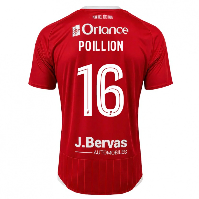 Danxen Mænd Noé Poillion #16 Hvid Rød Hjemmebane Spillertrøjer 2026/27 Trøje T-Shirt