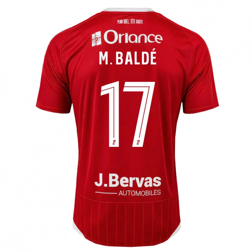 Danxen Mænd Mama Baldé #17 Hvid Rød Hjemmebane Spillertrøjer 2026/27 Trøje T-Shirt