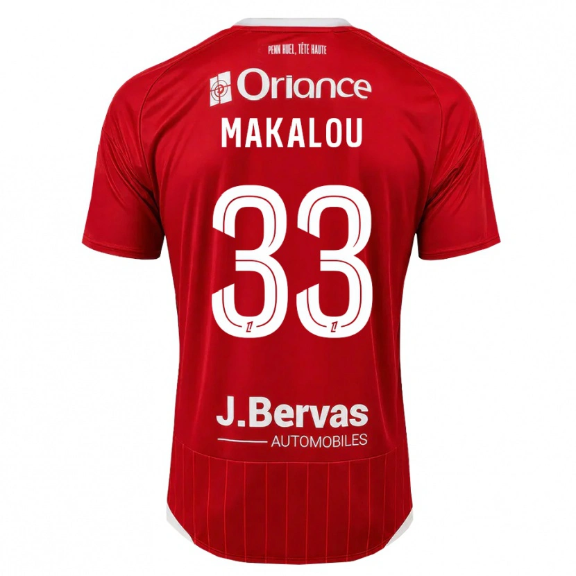 Danxen Mænd Hamidou Makalou #33 Hvid Rød Hjemmebane Spillertrøjer 2026/27 Trøje T-Shirt