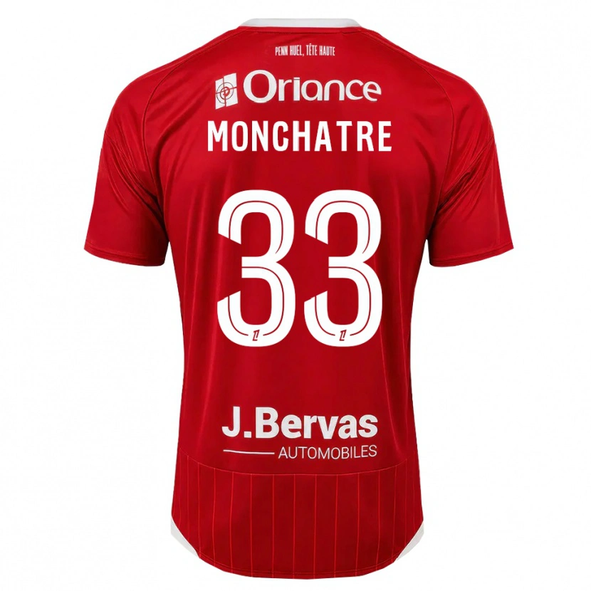 Danxen Mænd Enzo Monchatre #33 Hvid Rød Hjemmebane Spillertrøjer 2026/27 Trøje T-Shirt