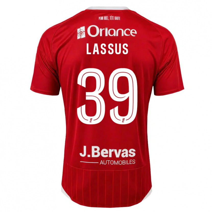 Danxen Mænd Axel Lassus #39 Hvid Rød Hjemmebane Spillertrøjer 2026/27 Trøje T-Shirt