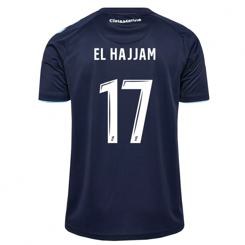 Danxen Mænd Oualid El Hajjam #17 Kornblomstblå Midnatsblå Hjemmebane Spillertrøjer 2026/27 Trøje T-Shirt