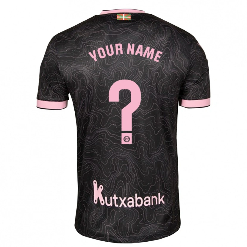 Danxen Mænd Dit Navn #0 Sort Pink Udebane Spillertrøjer 2026/27 Trøje T-Shirt