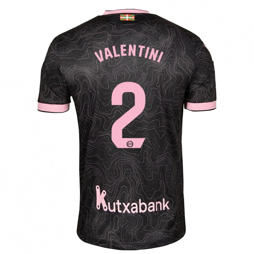 Danxen Mænd Nicolás Valentini #2 Sort Pink Udebane Spillertrøjer 2026/27 Trøje T-Shirt