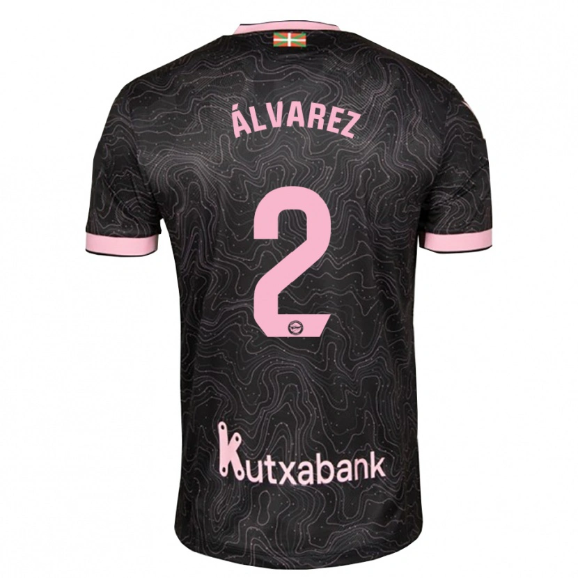 Danxen Mænd Joseda Álvarez #2 Sort Pink Udebane Spillertrøjer 2026/27 Trøje T-Shirt