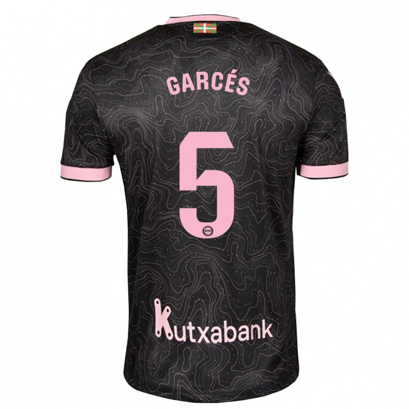 Danxen Mænd Facundo Garcés #5 Sort Pink Udebane Spillertrøjer 2026/27 Trøje T-Shirt