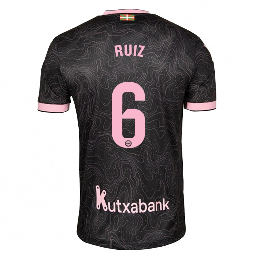 Danxen Mænd Markel Ruiz #6 Sort Pink Udebane Spillertrøjer 2026/27 Trøje T-Shirt