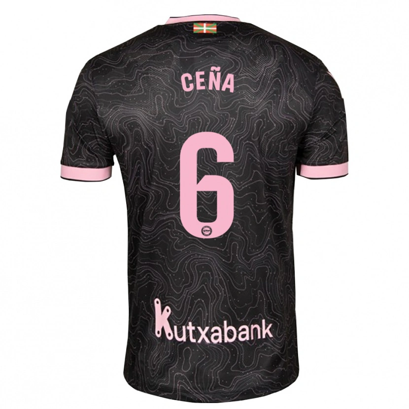Danxen Mænd Marcos Ceña #6 Sort Pink Udebane Spillertrøjer 2026/27 Trøje T-Shirt