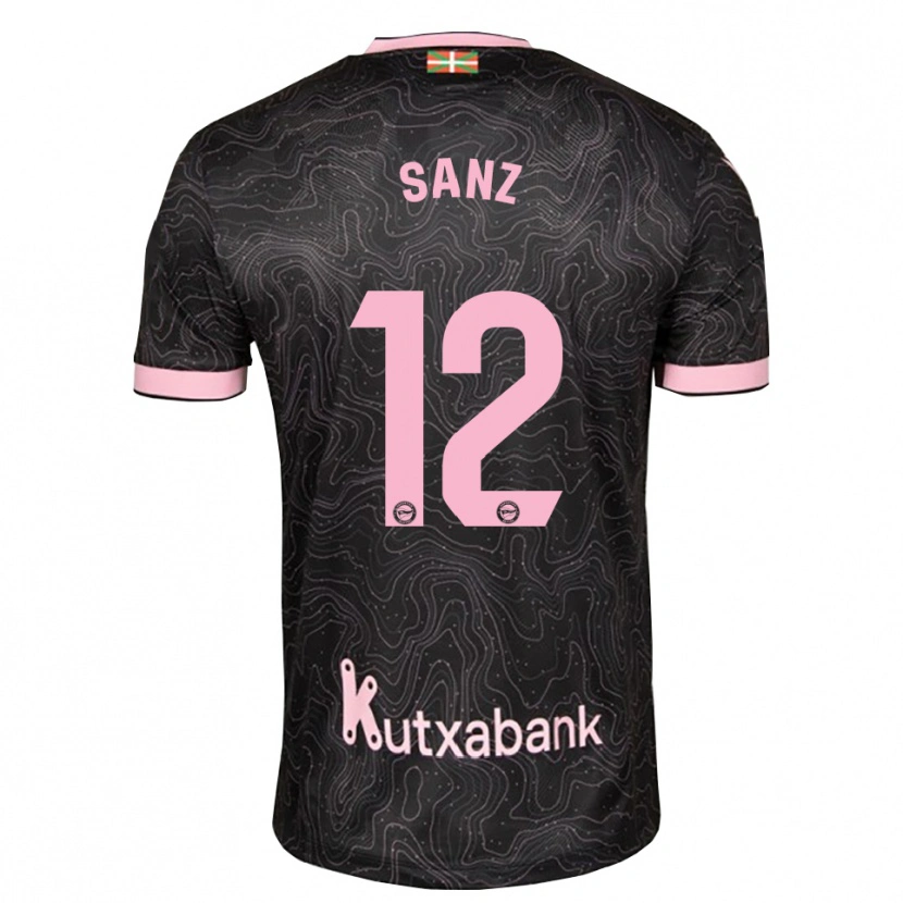 Danxen Mænd Paco Sanz #12 Sort Pink Udebane Spillertrøjer 2026/27 Trøje T-Shirt