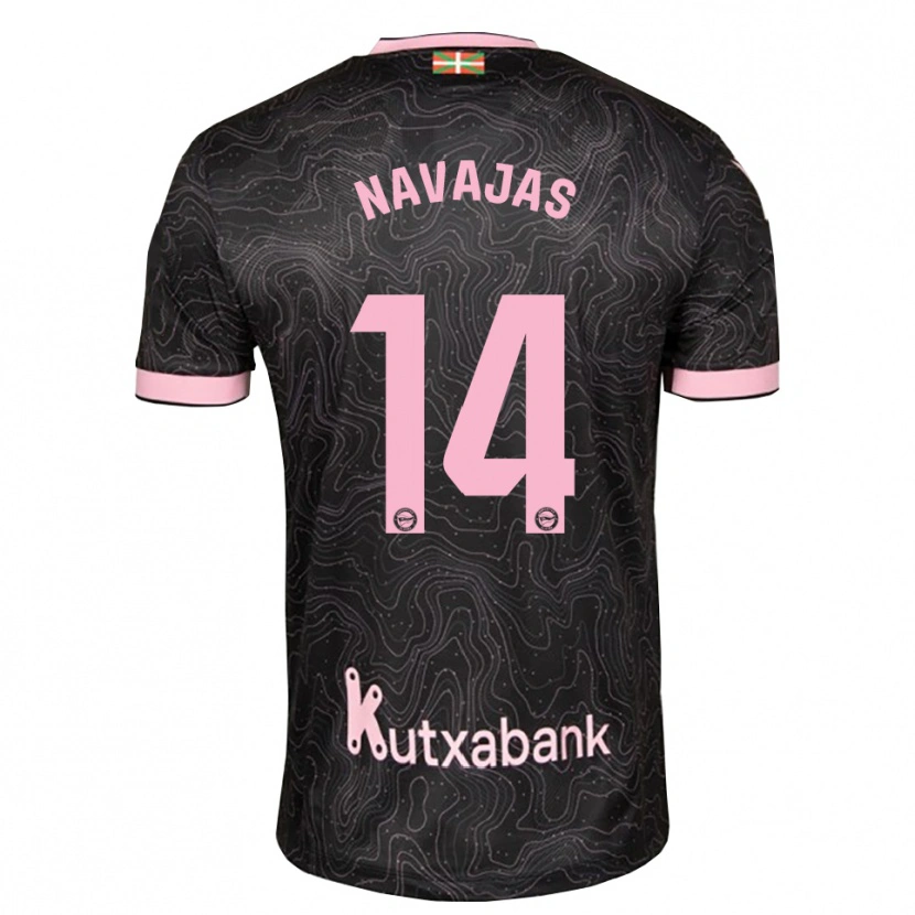 Danxen Mænd Laura Navajas #14 Sort Pink Udebane Spillertrøjer 2026/27 Trøje T-Shirt