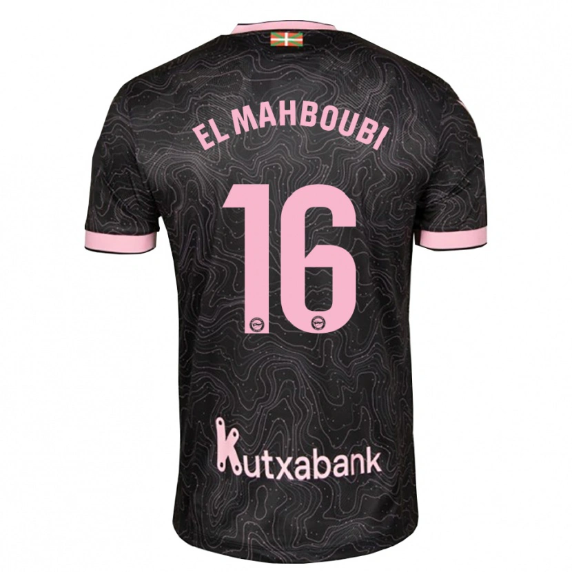 Danxen Mænd Sami El Mahboubi #16 Sort Pink Udebane Spillertrøjer 2026/27 Trøje T-Shirt