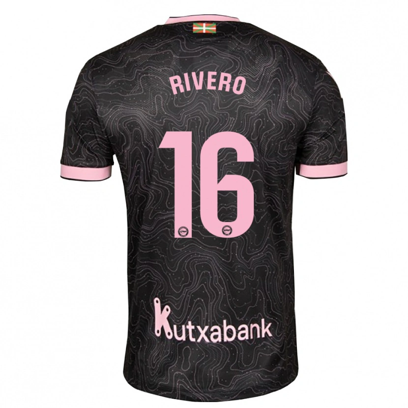 Danxen Mænd Almudena Rivero #16 Sort Pink Udebane Spillertrøjer 2026/27 Trøje T-Shirt