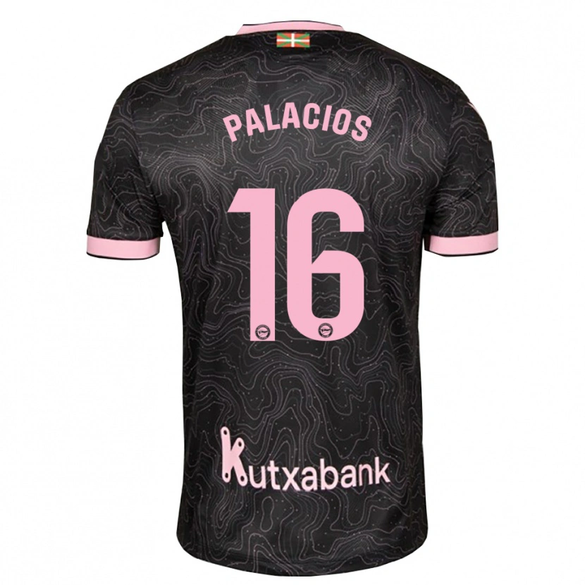Danxen Mænd Aser Palacios #16 Sort Pink Udebane Spillertrøjer 2026/27 Trøje T-Shirt