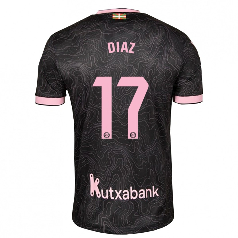 Danxen Mænd Nico Diaz #17 Sort Pink Udebane Spillertrøjer 2026/27 Trøje T-Shirt