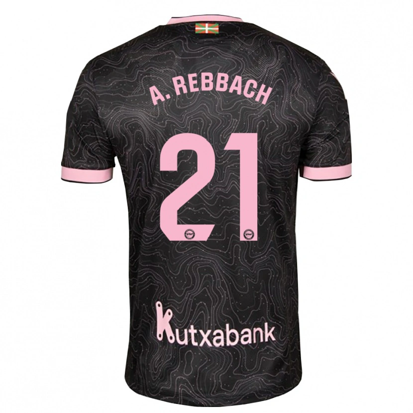Danxen Mænd Abde Rebbach #21 Sort Pink Udebane Spillertrøjer 2026/27 Trøje T-Shirt