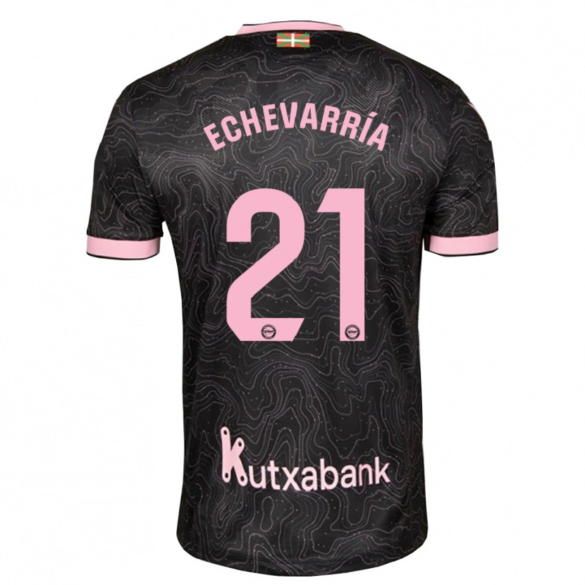 Danxen Mænd Martin Echevarría #21 Sort Pink Udebane Spillertrøjer 2026/27 Trøje T-Shirt