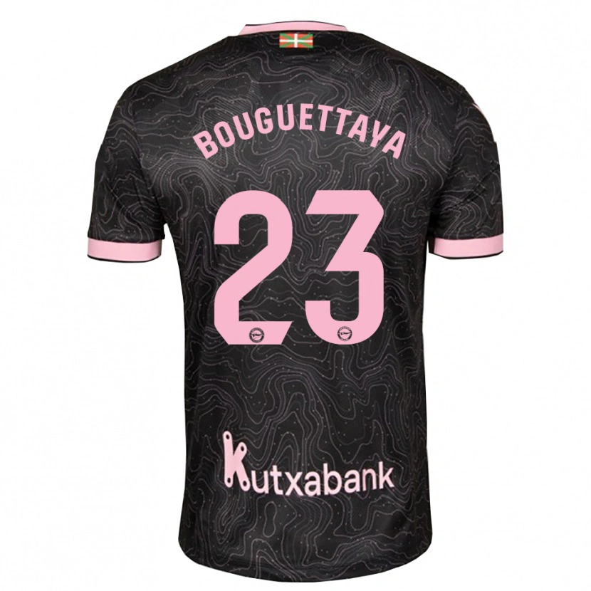 Danxen Mænd Tazghat Bouguettaya #23 Sort Pink Udebane Spillertrøjer 2026/27 Trøje T-Shirt
