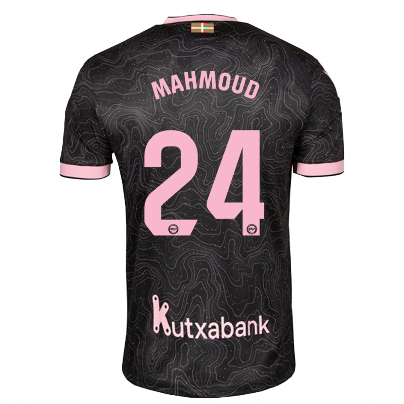 Danxen Mænd Abdallahi Mahmoud #24 Sort Pink Udebane Spillertrøjer 2026/27 Trøje T-Shirt