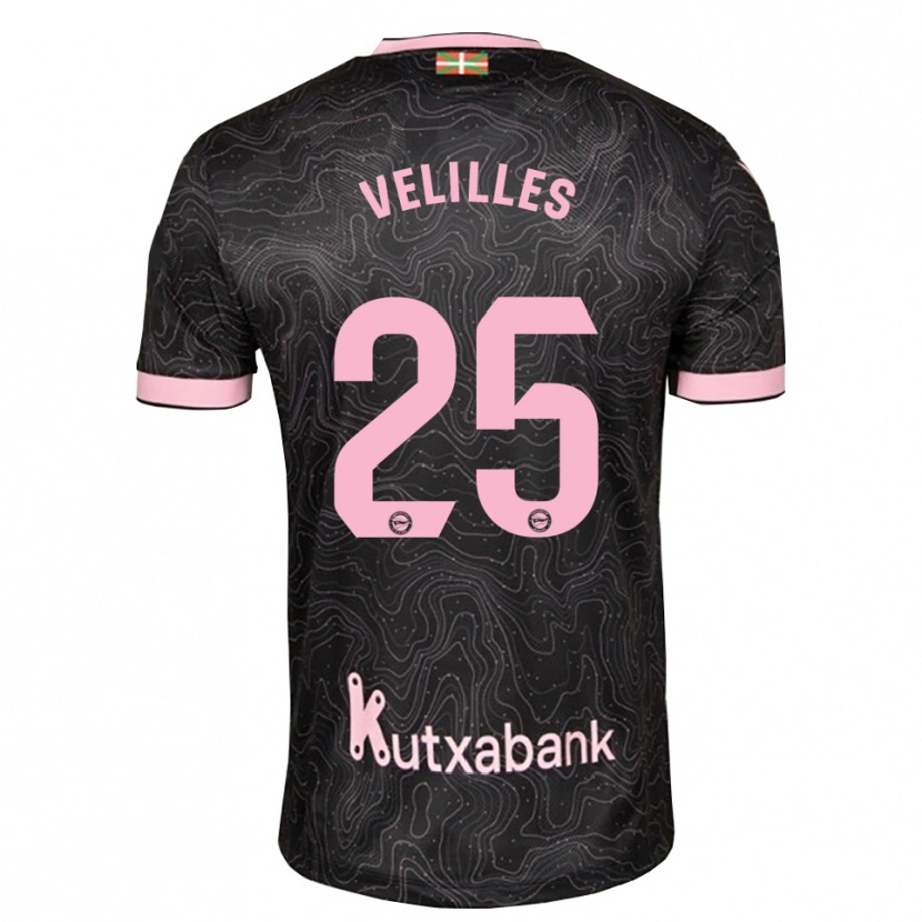 Danxen Mænd Luis Velilles #25 Sort Pink Udebane Spillertrøjer 2026/27 Trøje T-Shirt