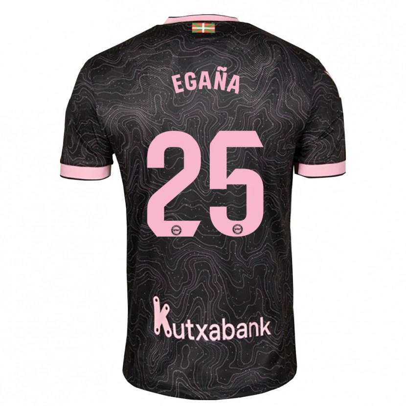 Danxen Mænd Eider Egaña #25 Sort Pink Udebane Spillertrøjer 2026/27 Trøje T-Shirt