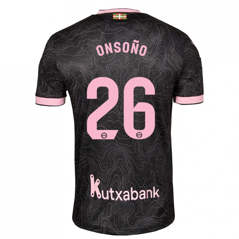Danxen Mænd Lorea Onsoño #26 Sort Pink Udebane Spillertrøjer 2026/27 Trøje T-Shirt