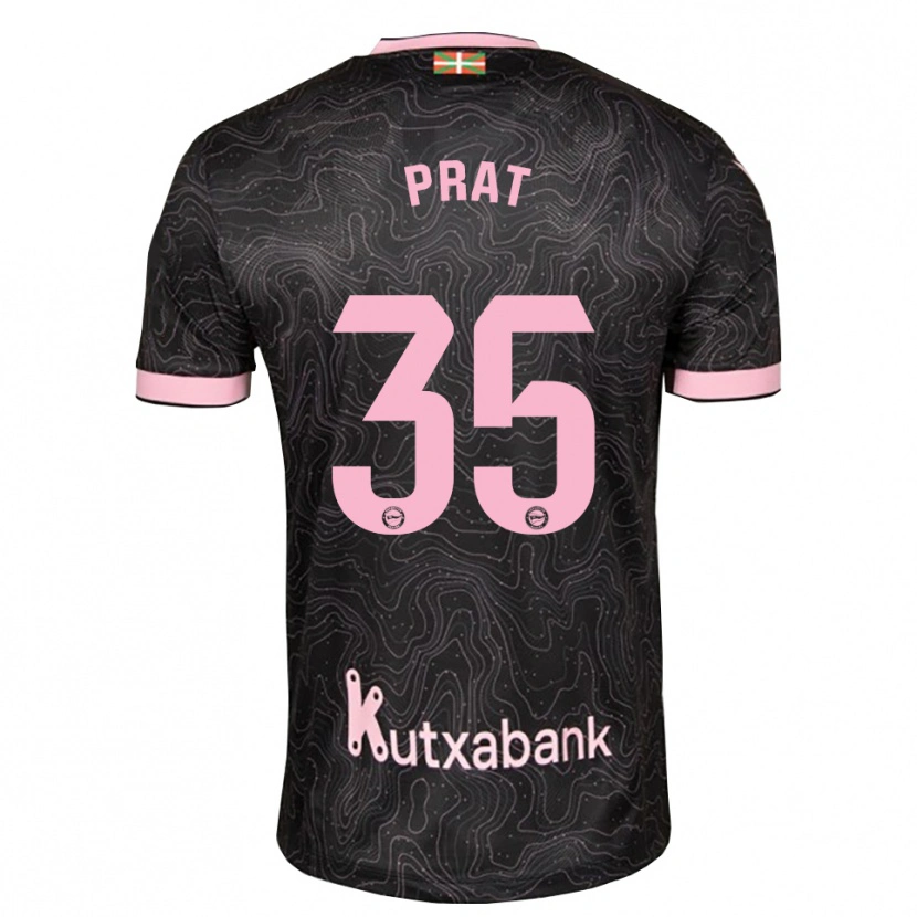 Danxen Mænd Jaric Prat #35 Sort Pink Udebane Spillertrøjer 2026/27 Trøje T-Shirt