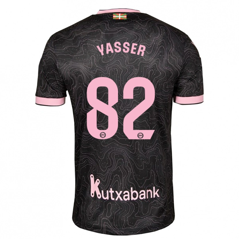 Danxen Mænd Omar Yasser #82 Sort Pink Udebane Spillertrøjer 2026/27 Trøje T-Shirt