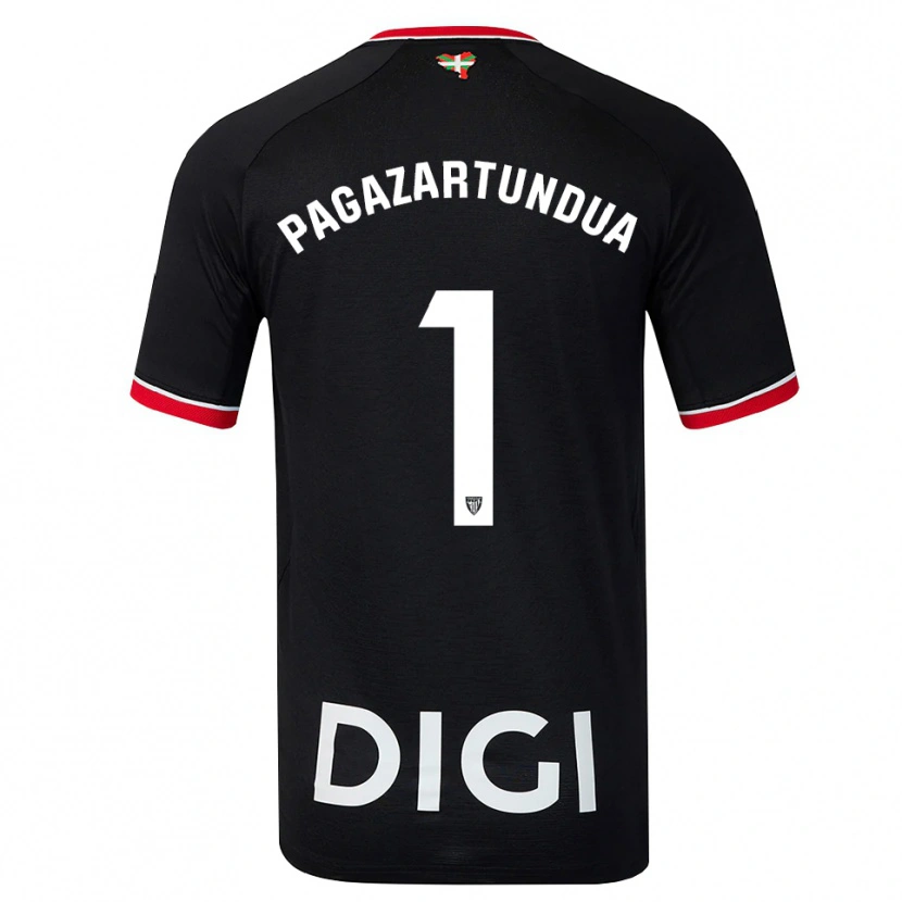 Danxen Mænd Iker Pagazartundua #1 Sort Hvid Rød Udebane Spillertrøjer 2026/27 Trøje T-Shirt