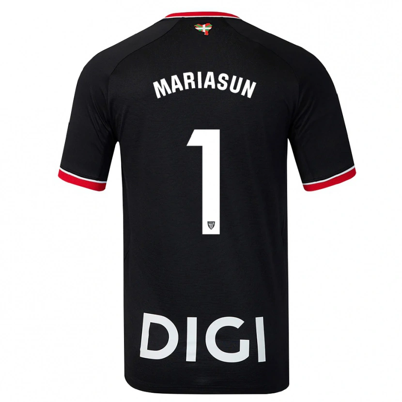 Danxen Mænd María Asunción Quiñones Goikoetxea #1 Sort Hvid Rød Udebane Spillertrøjer 2026/27 Trøje T-Shirt