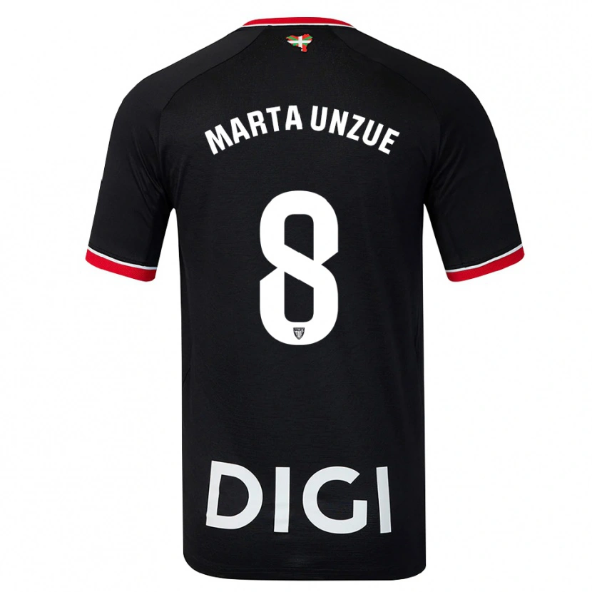 Danxen Mænd Marta Unzué Urdániz #8 Sort Hvid Rød Udebane Spillertrøjer 2026/27 Trøje T-Shirt