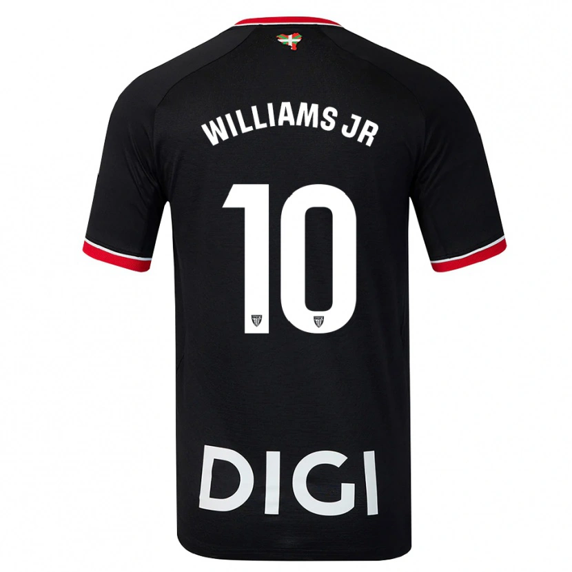 Danxen Mænd Nico Williams #10 Sort Hvid Rød Udebane Spillertrøjer 2026/27 Trøje T-Shirt