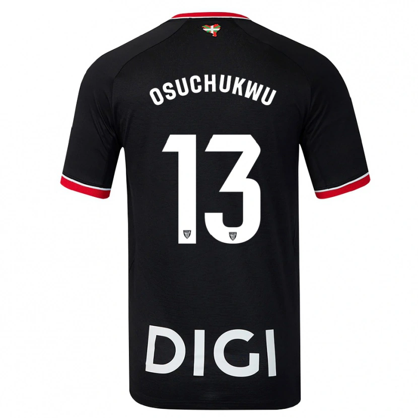 Danxen Mænd Darlington Osuchukwu #13 Sort Hvid Rød Udebane Spillertrøjer 2026/27 Trøje T-Shirt
