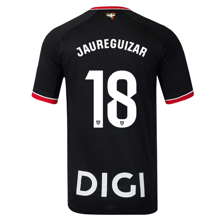 Danxen Mænd Mikel Jauregizar #18 Sort Hvid Rød Udebane Spillertrøjer 2026/27 Trøje T-Shirt
