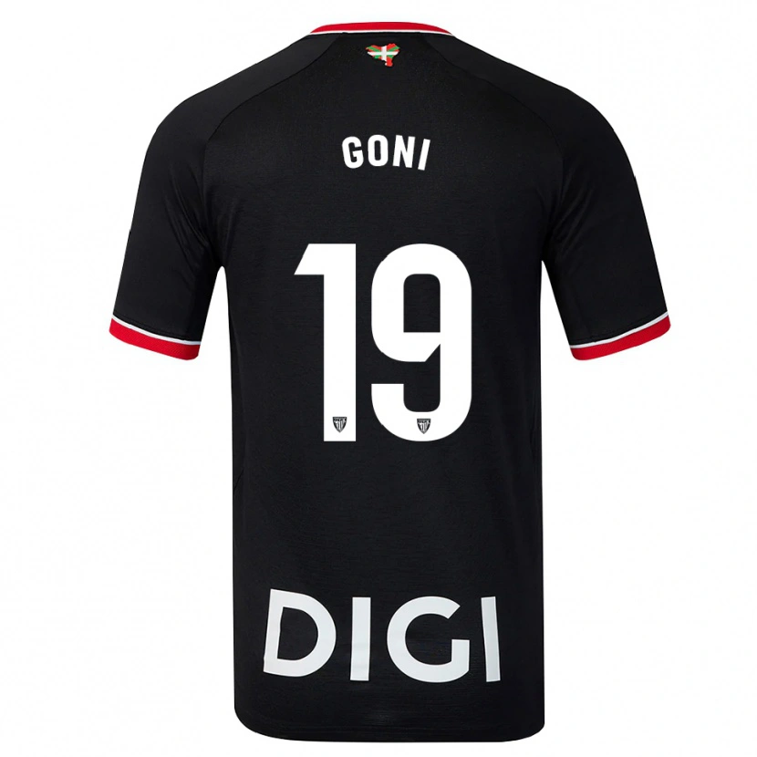 Danxen Mænd Marcos Goñi #19 Sort Hvid Rød Udebane Spillertrøjer 2026/27 Trøje T-Shirt